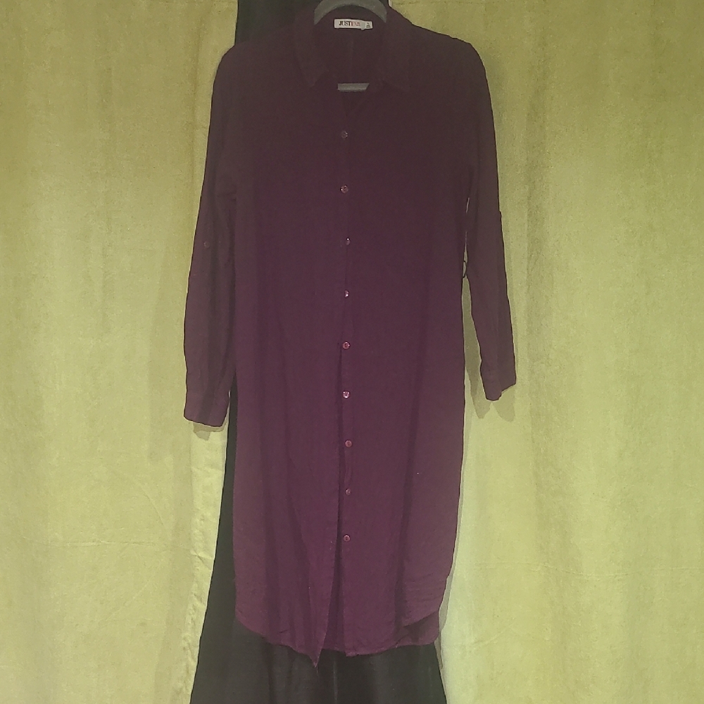 JustFab Rich Purple Shirt